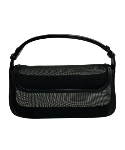 Courrèges Sleek Logo-plaque Shoulder Bag In Black