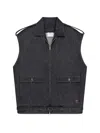 Courrèges Blue Solid Shirt Collar Jacket In Blue