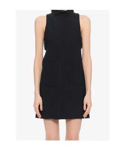 Courrèges Sleeveless Pocket Dress In Black