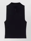 Courrèges Mockneck Light Rib Cropped Top