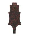 Courrèges Tortoise High Neck Bodysuit In Black