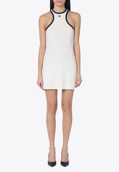 COURRÈGES SLEEVELESS LOGO MINI DRESS