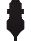 Courrèges Mockneck Jersey Bodysuit In Black