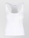Courrèges Sleeveless Racerback Ribbed Top Buttons