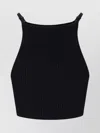 Courrèges Sleeveless Ribbed Texture Adjustable Straps