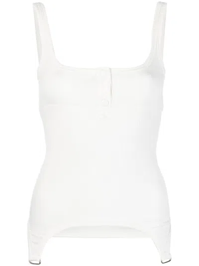 Courrèges Suspenders 90 Tops White