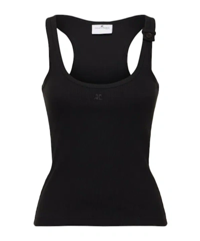 Courrèges Courreges "top Holistic With Buckle Detail In Blue