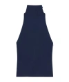 Courrèges Sleeveless Scarf Blouse In Blue
