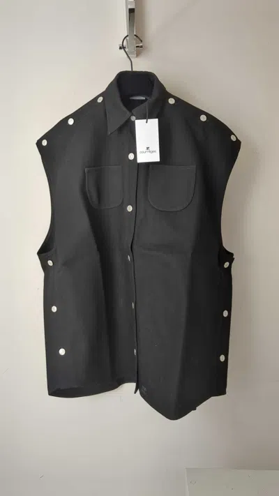 Courrèges Sleeveless Shirt In Black