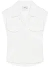 Courrèges Sleeveless Utility Shirt In Weiss