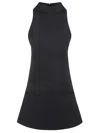 Courrèges Twisted Design Sleeveless Top In Soft Cotton In Black