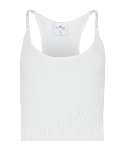 Courrèges Sleeveless Sports Tank Top In White