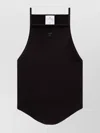 COURRÈGES SLEEVELESS SQUARE NECK TOP WITH CURVED HEM