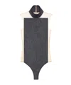Courrèges Sleeveless Stand Collar Bodysuit In Black