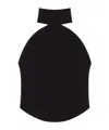 Courrèges Ellipse Cropped Crepe Halterneck Top In Black
