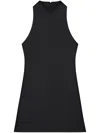 Courrèges Twisted Design Sleeveless Top In Soft Cotton In 黑色