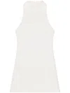 Courrèges Sleeveless Twill A-line Dress In White