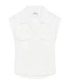 Courrèges Sleeveless Utility Shirt In White