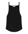 Courrèges Curved-hem Sleeveless Top In Black