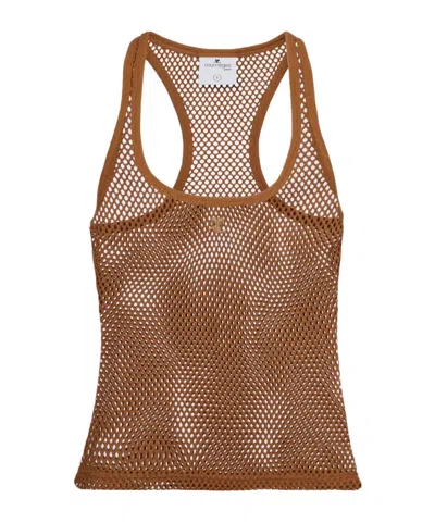 Courrèges Sleeveless Vest In Brown