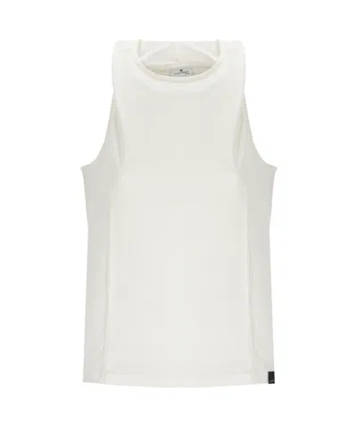 COURRÈGES COURRÈGES LOGO EMBROIDERED HOODED TANK TOP
