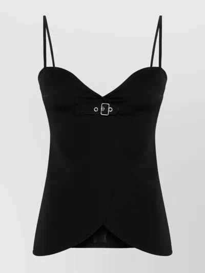 Courrèges Sleeves And Buckle Detail In Black