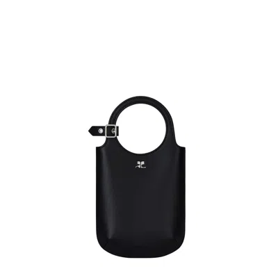 Courrèges Small Holy Tote Bag In Black