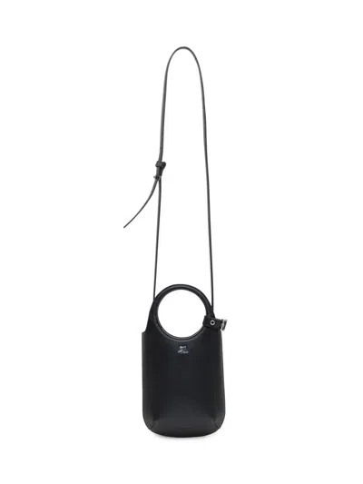 Courrèges Bag Slim Holy Satin In Black