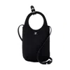 Courrèges Black Slim Holy Crossbody Bag In Black
