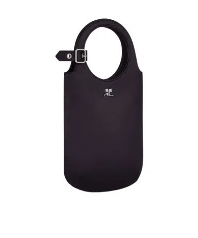 Courrèges Holy Tote Bag In Black
