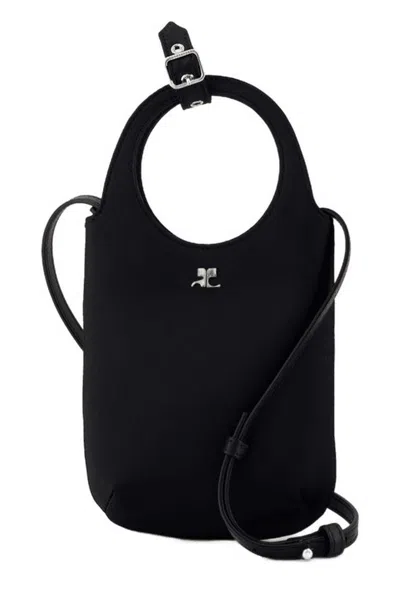 Courrèges Black Slim Holy Bag