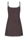 Courrèges Knee Length Dress Adjustable Straps In Brown