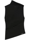 Courrèges Asymmetric Sleeveless Fitted Stretch Top