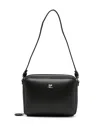 Courrèges Cloud Leather Shoulder Bag In Black