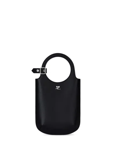 Courrèges Small Holy Tote Bag In Schwarz