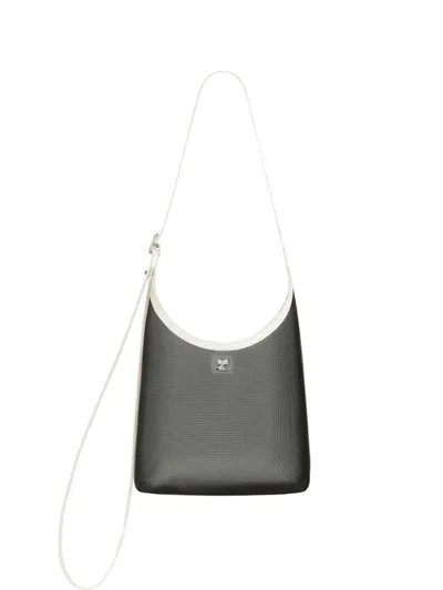 Courrèges Small Melt Shoulder Bag In Gray