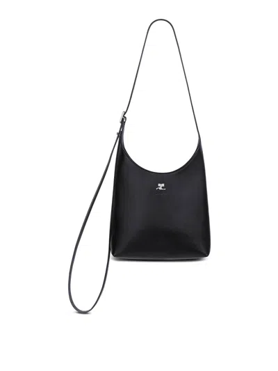 COURRÈGES SMALL MELTED LEATHER TOTE BAG