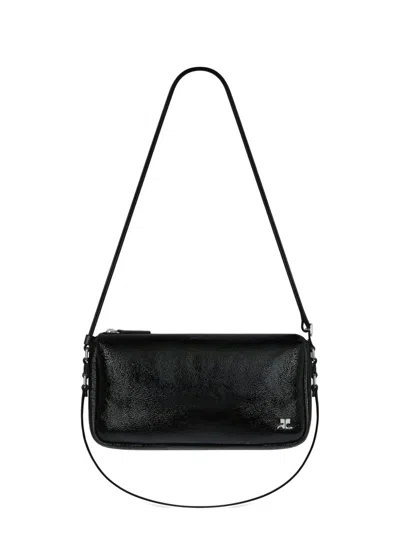 Courrèges Small Three Sixty Shoulder Bag In Black