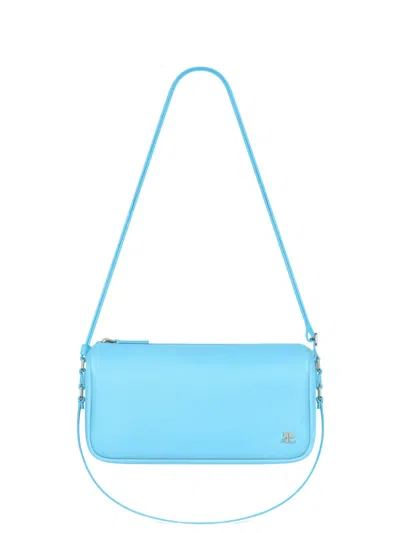 Courrèges Small Three Sixty Shoulder Bag In Blue