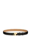 Courrèges Snakeskin-effect Leather Belt In Black