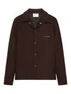 Courrèges Snap-button Shirt Jacket In Brown