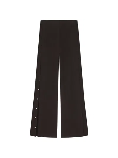 Courrèges Snap-detail Heathered Trousers In Multi