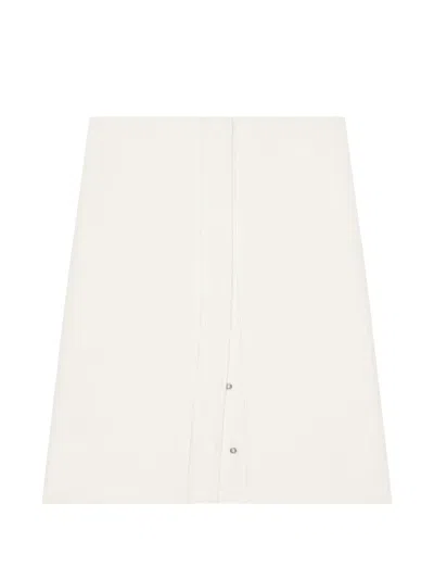 Courrèges Snap-fastening Mini Skirt In White