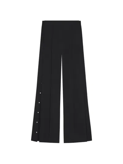 Courrèges Snap-twill Pressed-crease Trousers In Black