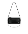 Courrèges Rectangular Shoulder Bag Glossy Finish Strap In Black