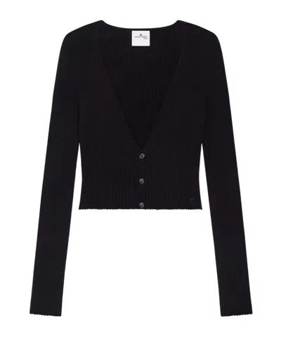 Courrèges Sola Light Cardigan In Black