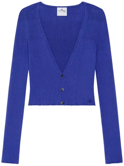 Courrèges Solar Cardigan In 蓝色