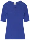 Courrèges Solar Light Rib Sweater In Blue