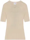 Courrèges Solar Knitted Top In Nude