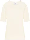 Courrèges Solar Crewneck Short-sleeved Jumper In White